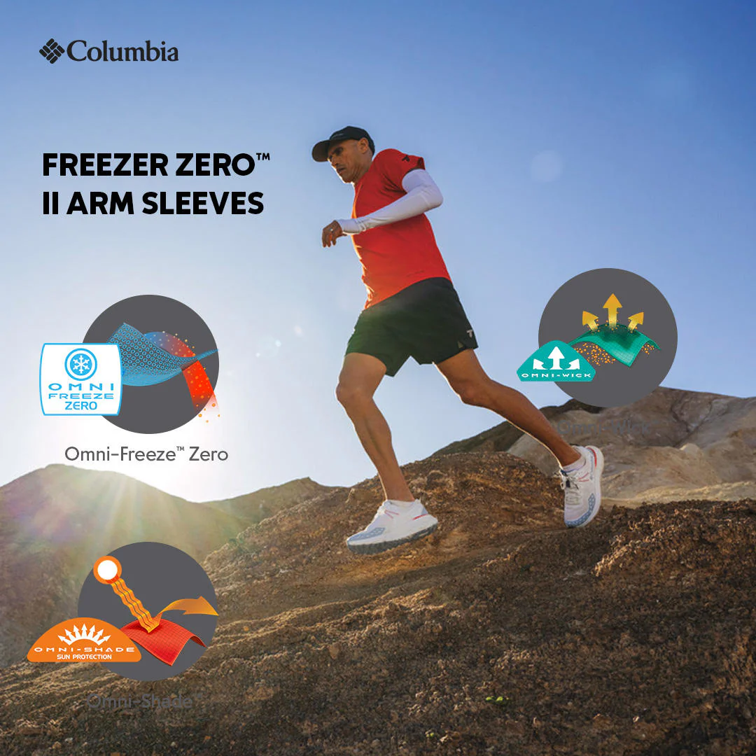 Columbia Unisex White Freezer Zero II Arm Sleeves (Sun Protection) - Image 2