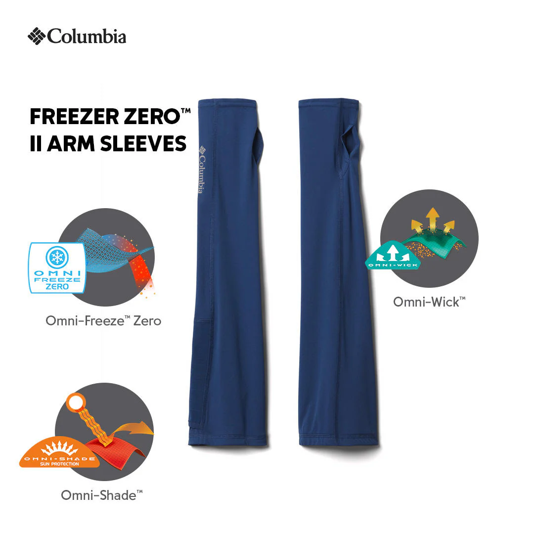 Columbia Unisex Blue Freezer Zero II Arm Sleeves (Sun Protection) - Image 2
