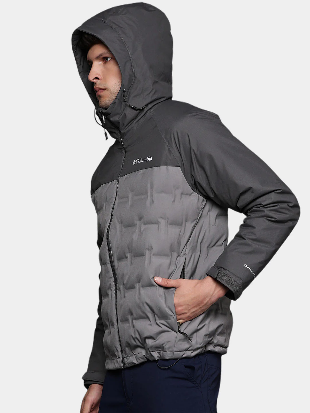 Columbia Men Grey Grand Trek II Down Hooded Jacket - Image 14