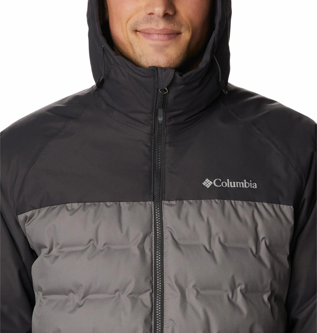 Columbia Men Grey Grand Trek II Down Hooded Jacket - Image 3