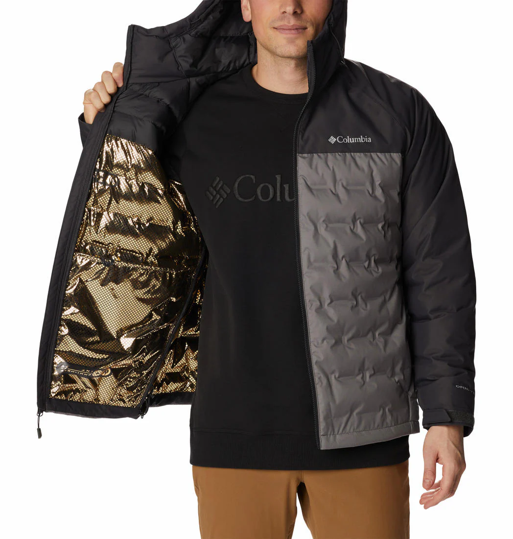 Columbia Men Grey Grand Trek II Down Hooded Jacket - Image 4