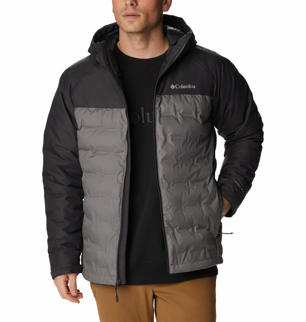 Columbia Men Grey Grand Trek II Down Hooded Jacket - Image 6