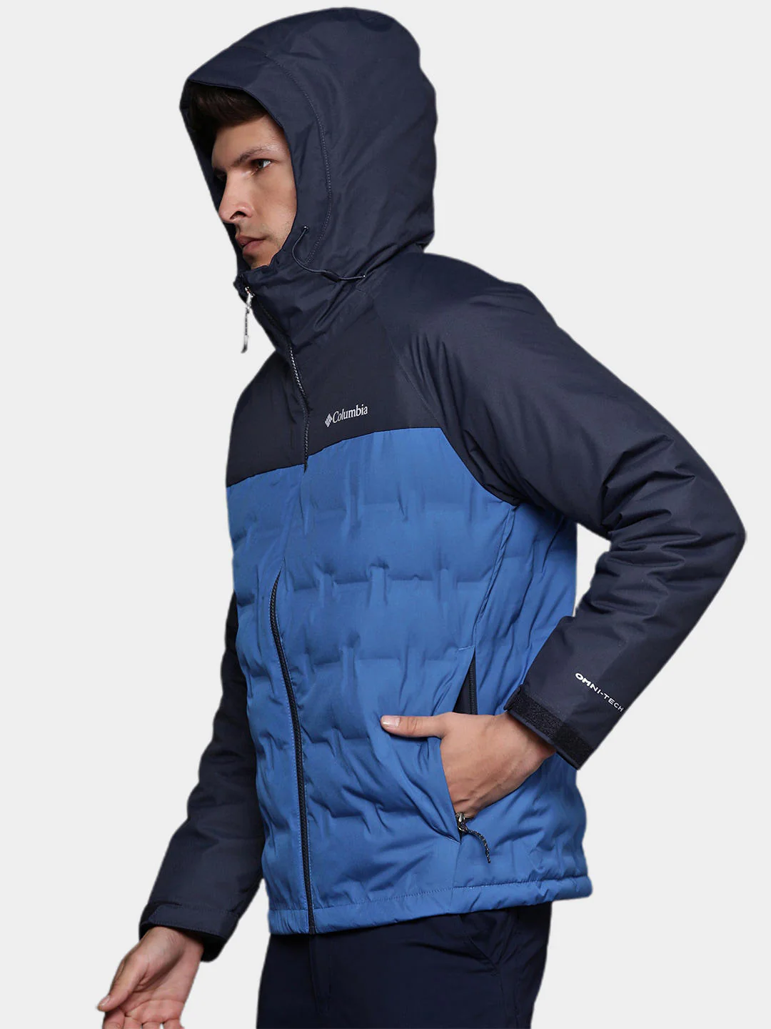 Columbia Men Blue Grand Trek II Down Hooded Jacket - Image 13