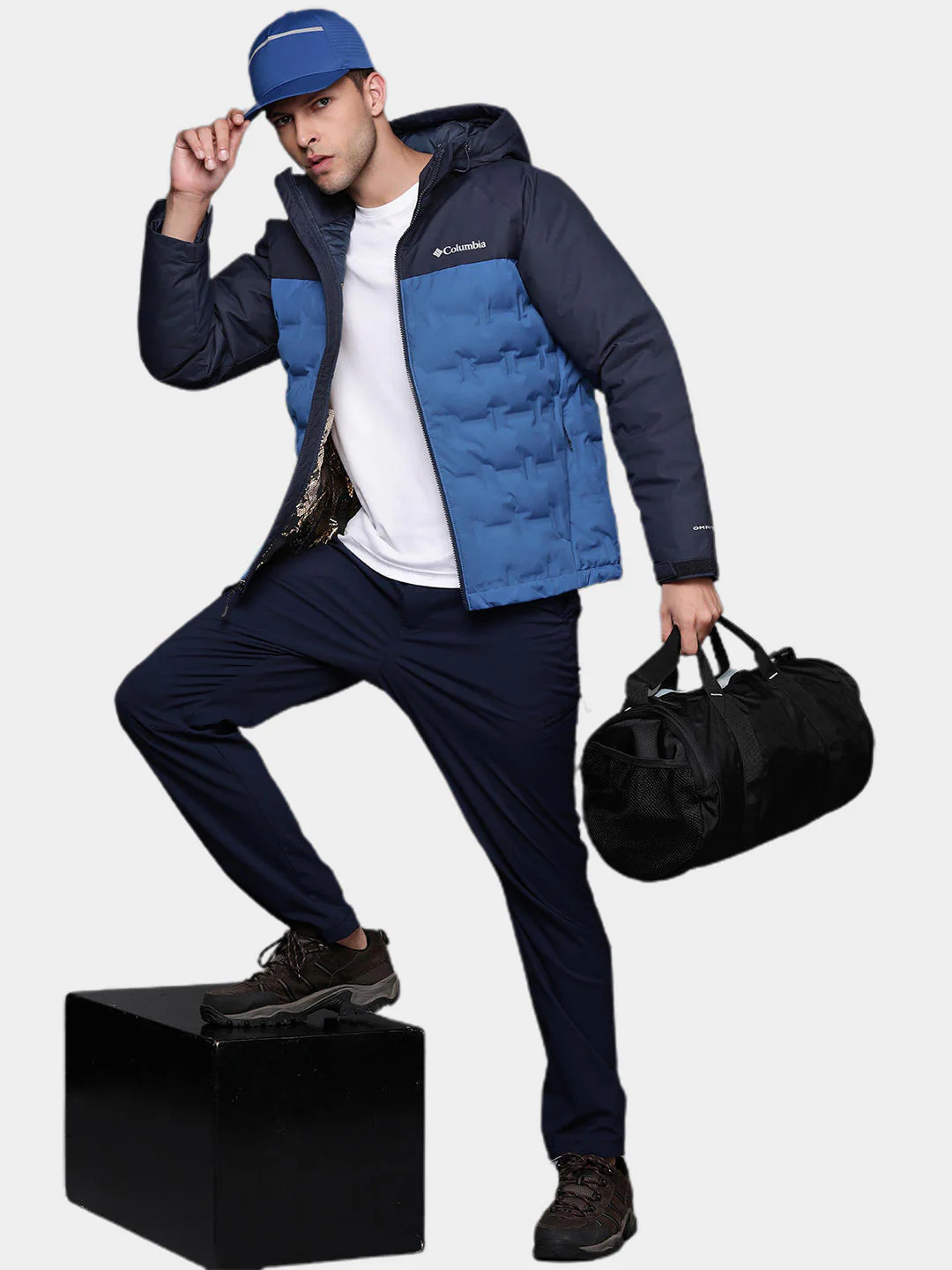 Columbia Men Blue Grand Trek II Down Hooded Jacket - Image 14