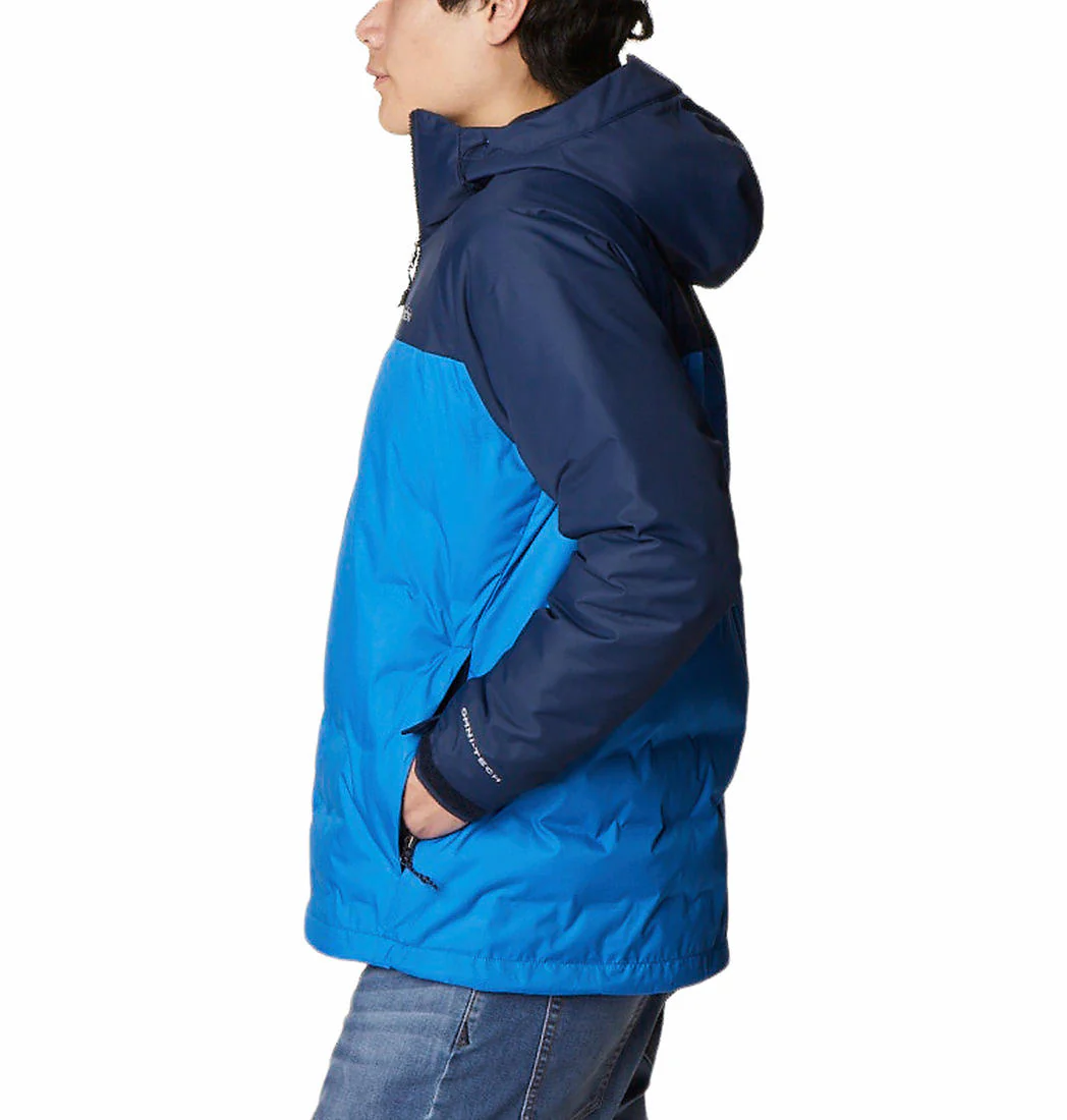 Columbia Men Blue Grand Trek II Down Hooded Jacket - Image 2