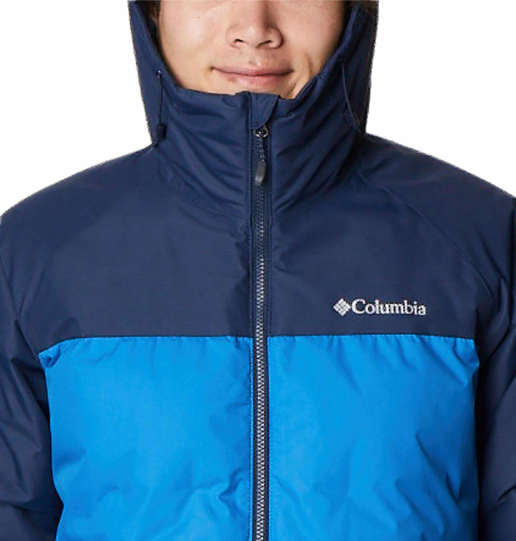 Columbia Men Blue Grand Trek II Down Hooded Jacket - Image 3
