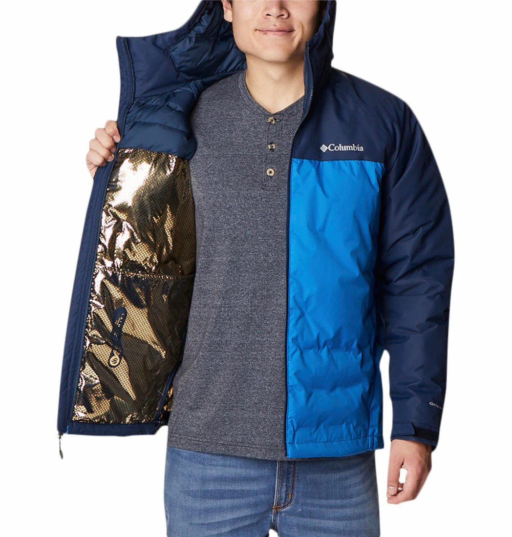 Columbia Men Blue Grand Trek II Down Hooded Jacket - Image 4