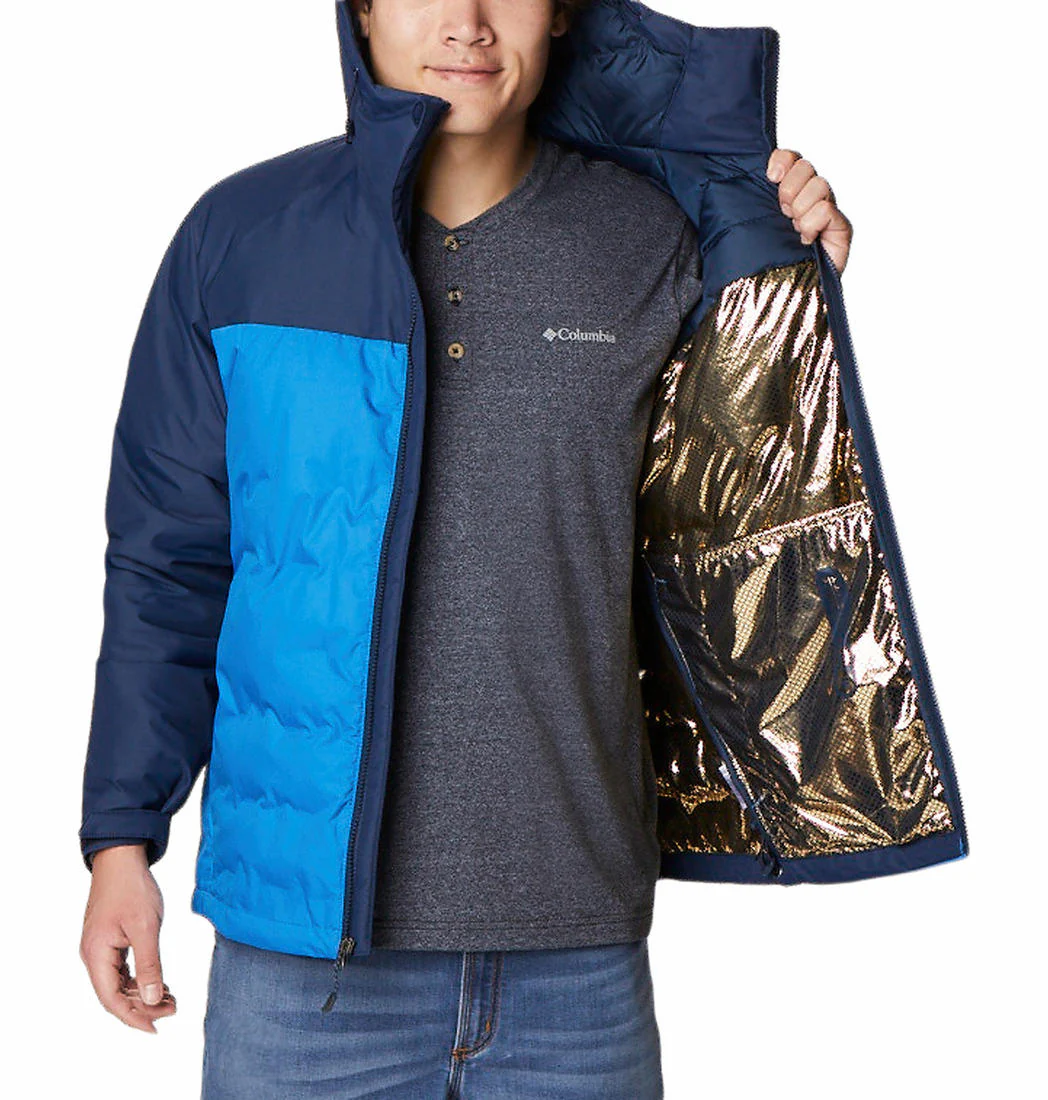 Columbia Men Blue Grand Trek II Down Hooded Jacket - Image 5