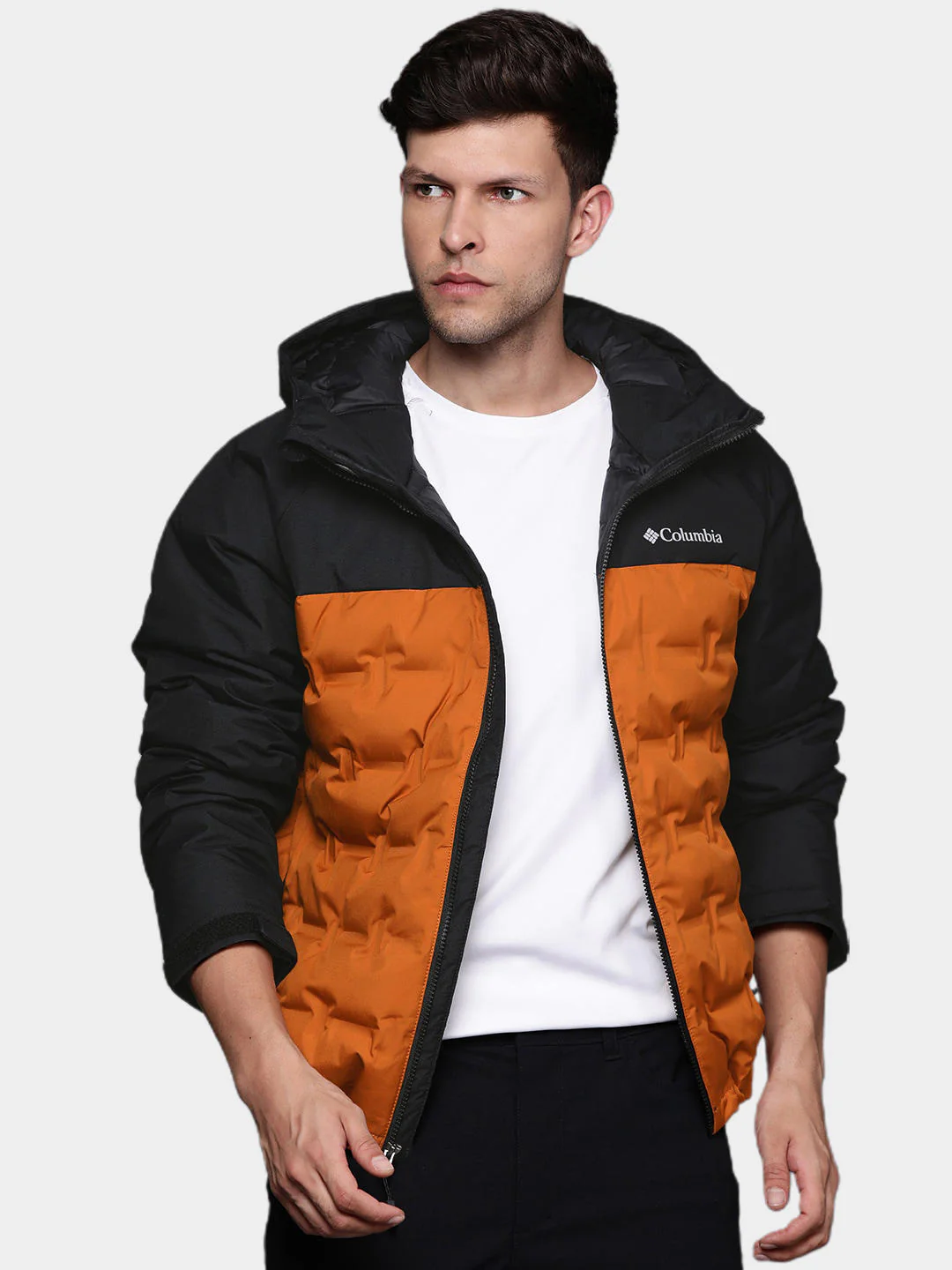 Columbia Men Orange Grand Trek II Down Hooded Jacket - Image 11