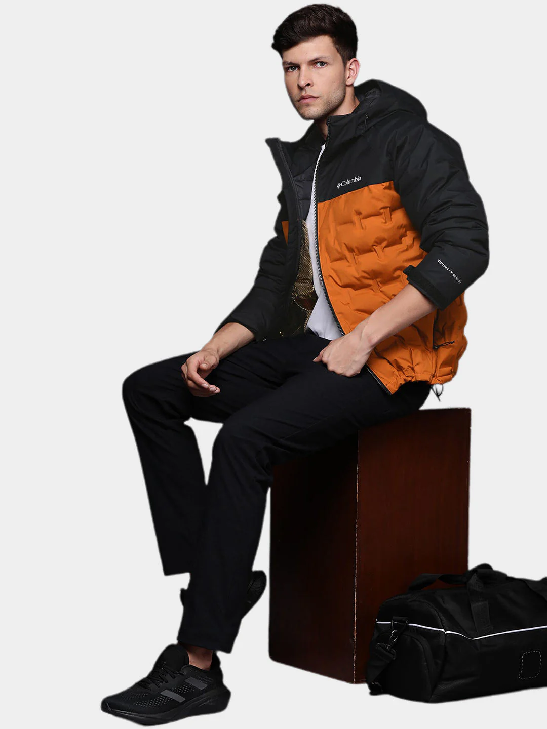 Columbia Men Orange Grand Trek II Down Hooded Jacket - Image 13