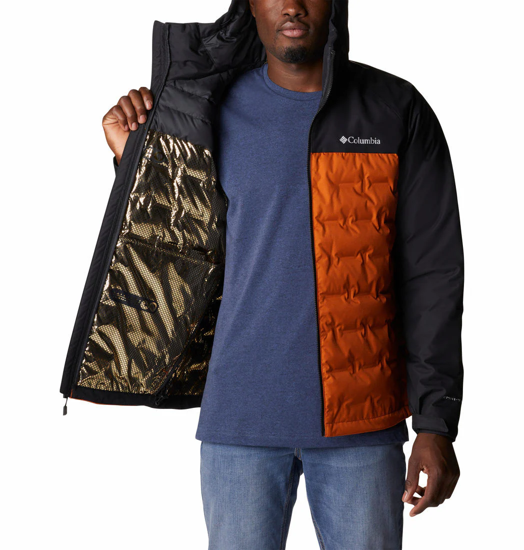 Columbia Men Orange Grand Trek II Down Hooded Jacket - Image 4