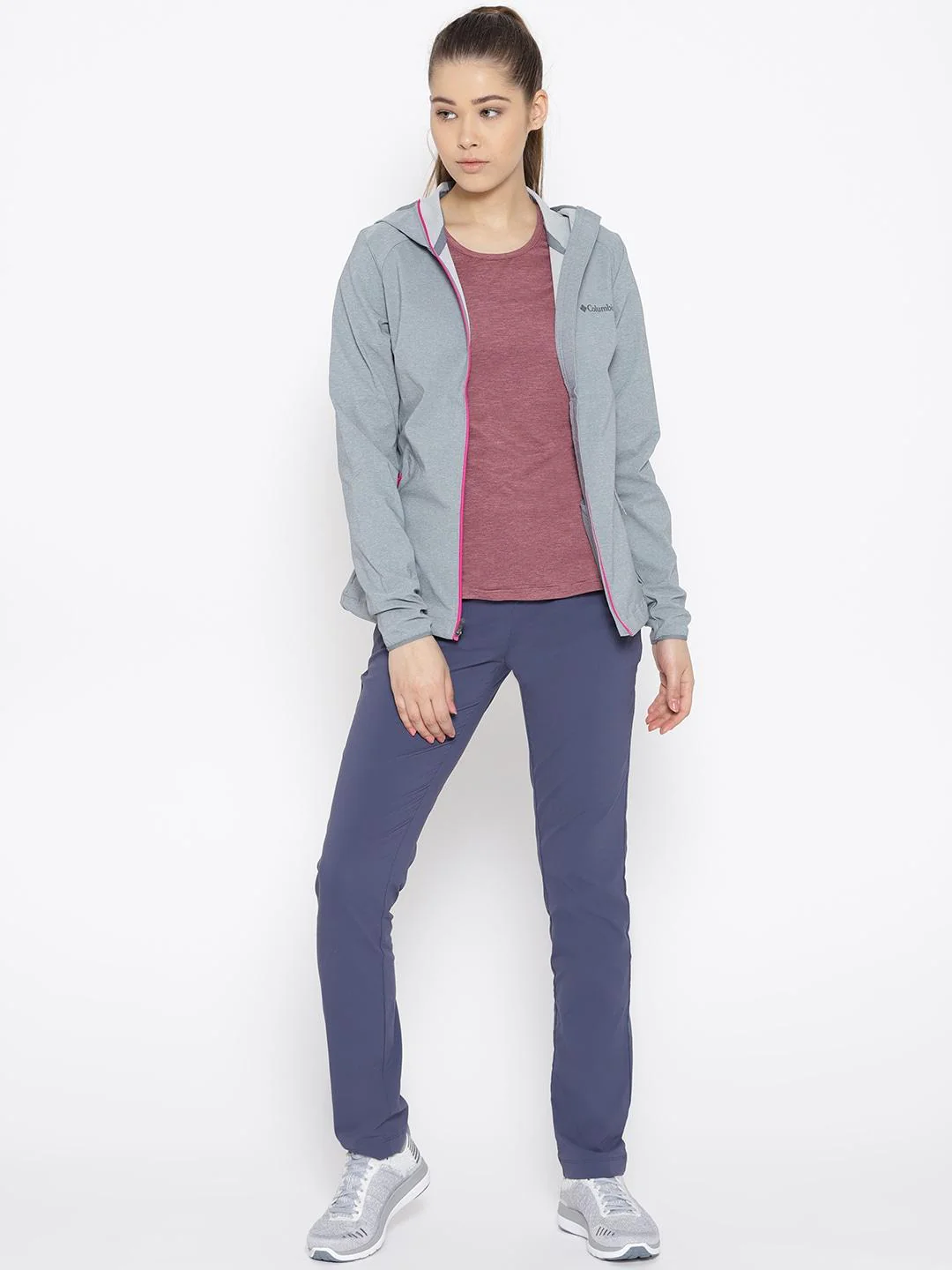 Columbia Women Grey Heather Canyon Softshell Jacket - Image 4