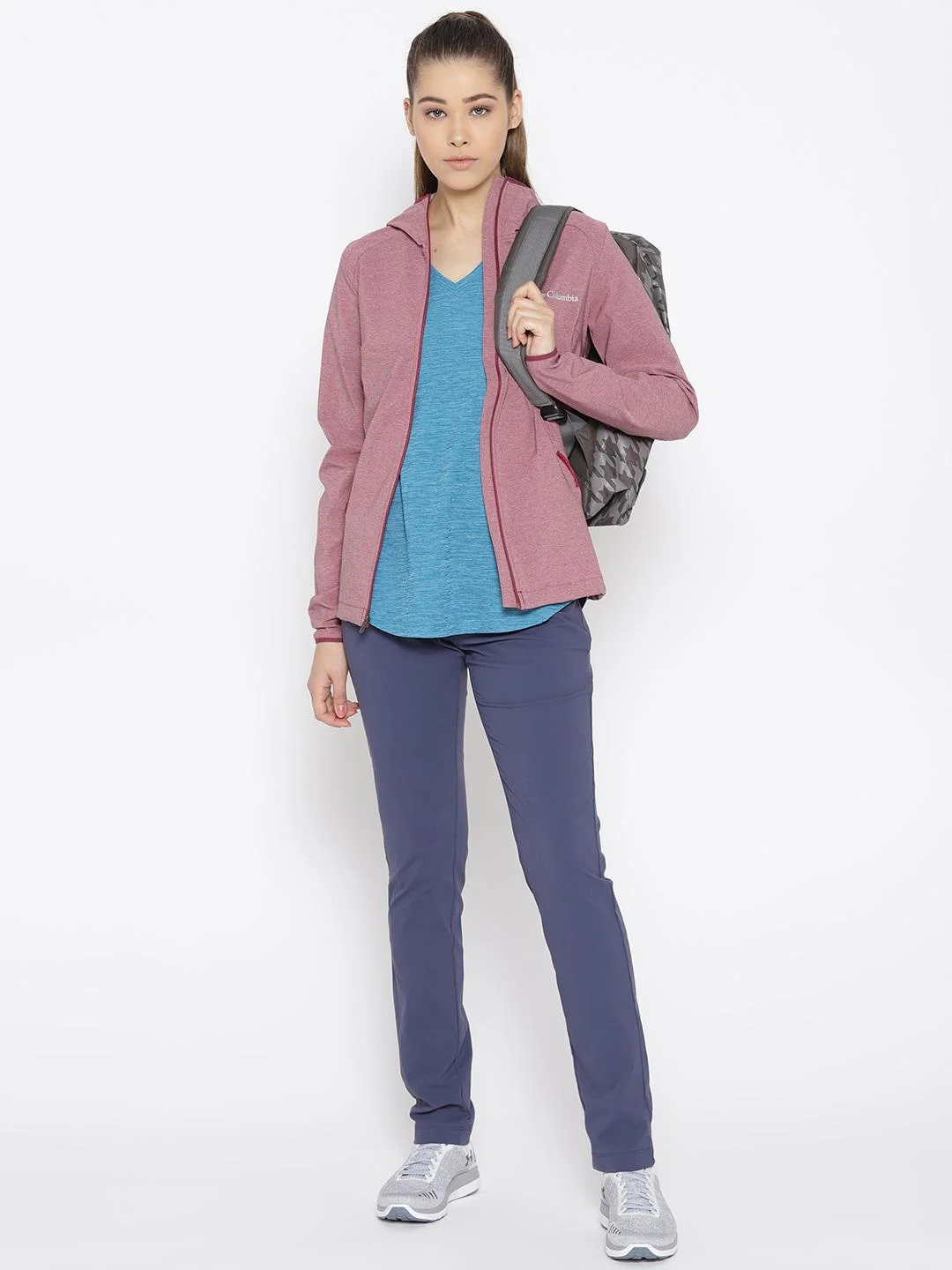 Columbia Women Purple Heather Canyon Softshell Jacket - Image 4