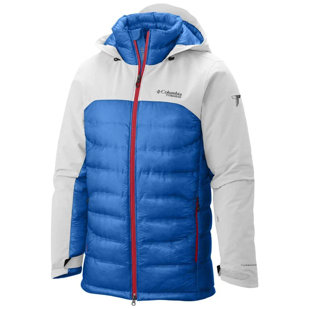 Columbia Men White Heatzone 1000 TurboDown Hooded Jacket