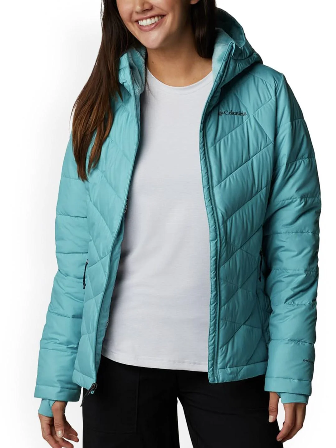 Columbia Women Blue Heavenly Hooded Jacket - Image 6