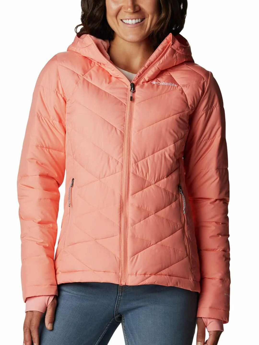 Columbia Women Peach Heavenly Hooded Jacket - Image 4