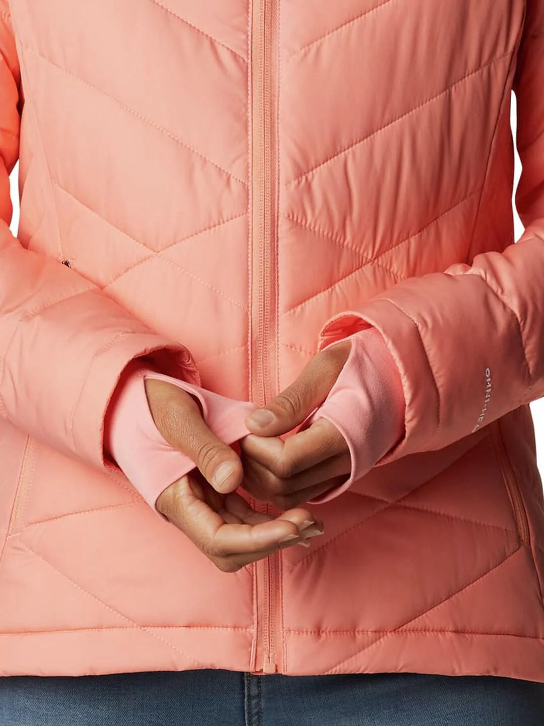 Columbia Women Peach Heavenly Hooded Jacket - Image 7
