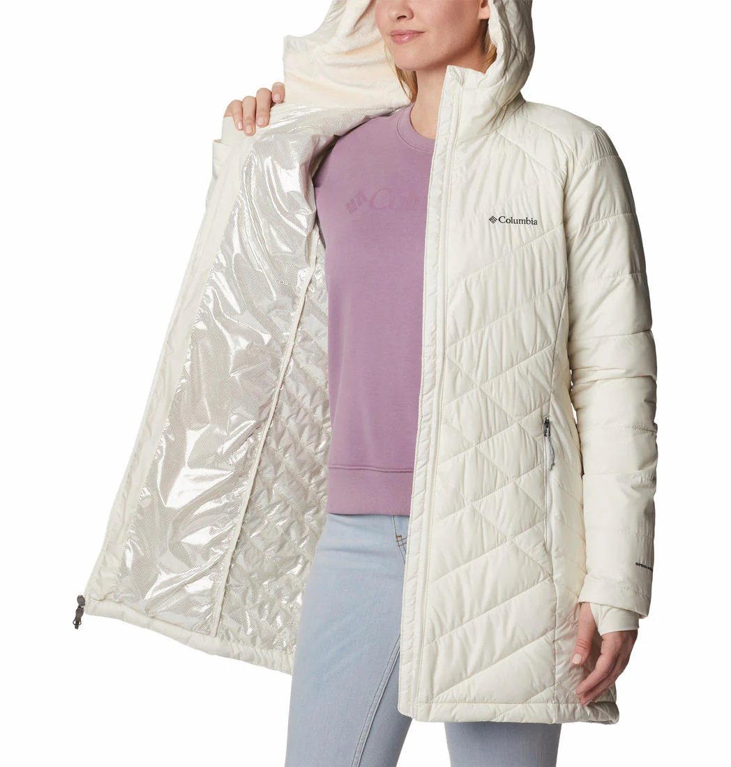 Columbia Women White Heavenly Long Hooded Jacket - Image 4