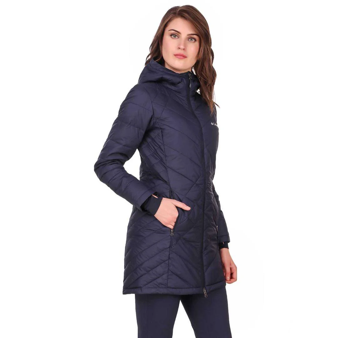 Columbia Women Navy Blue Heavenly Long Hooded Jacket - Image 6