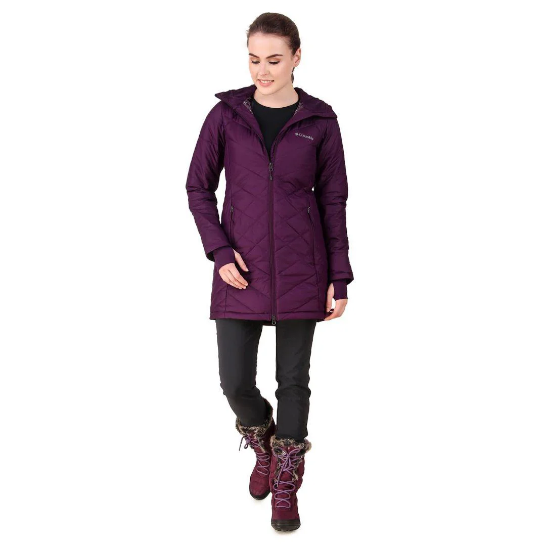 Columbia Women Maroon Heavenly Long Hooded Jacket - Image 4