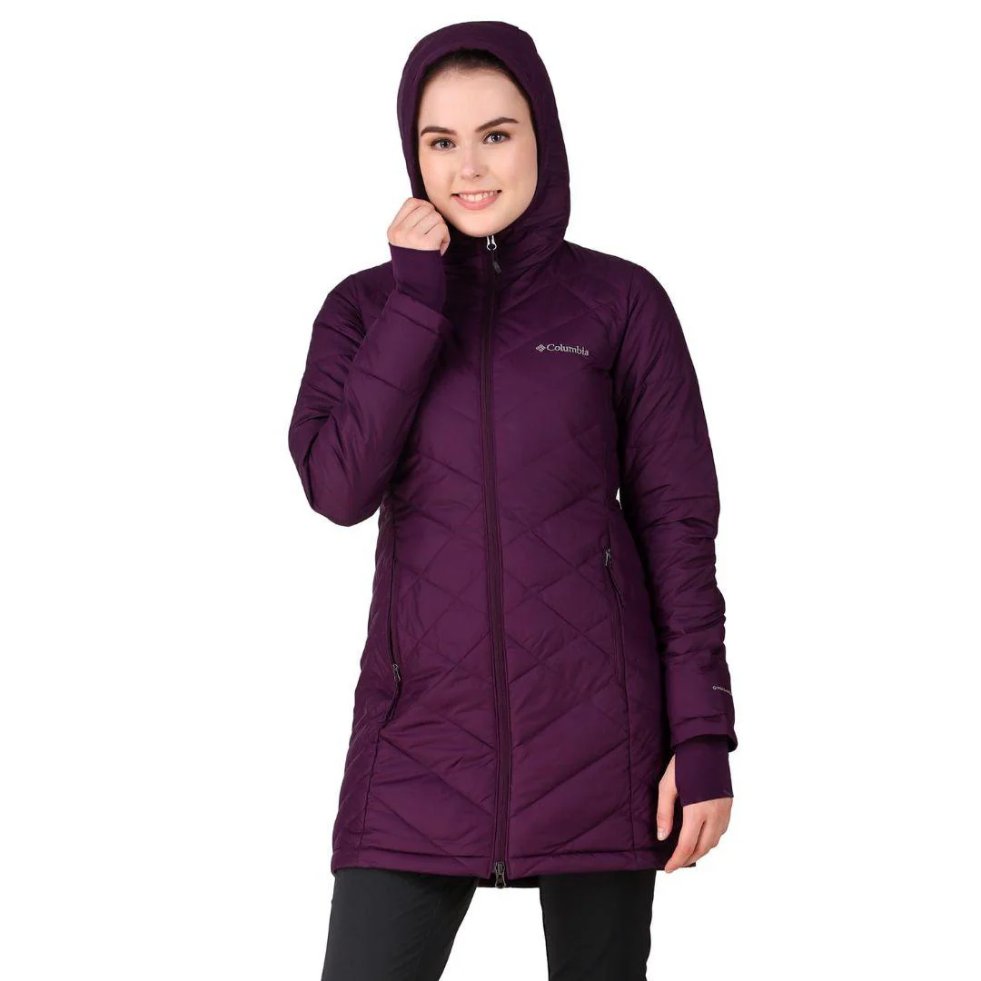 Columbia Women Maroon Heavenly Long Hooded Jacket - Image 5