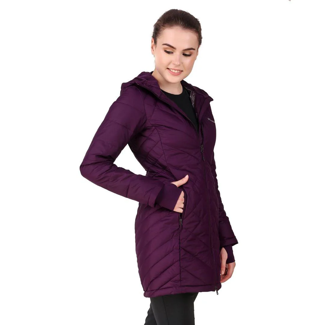 Columbia Women Maroon Heavenly Long Hooded Jacket - Image 6