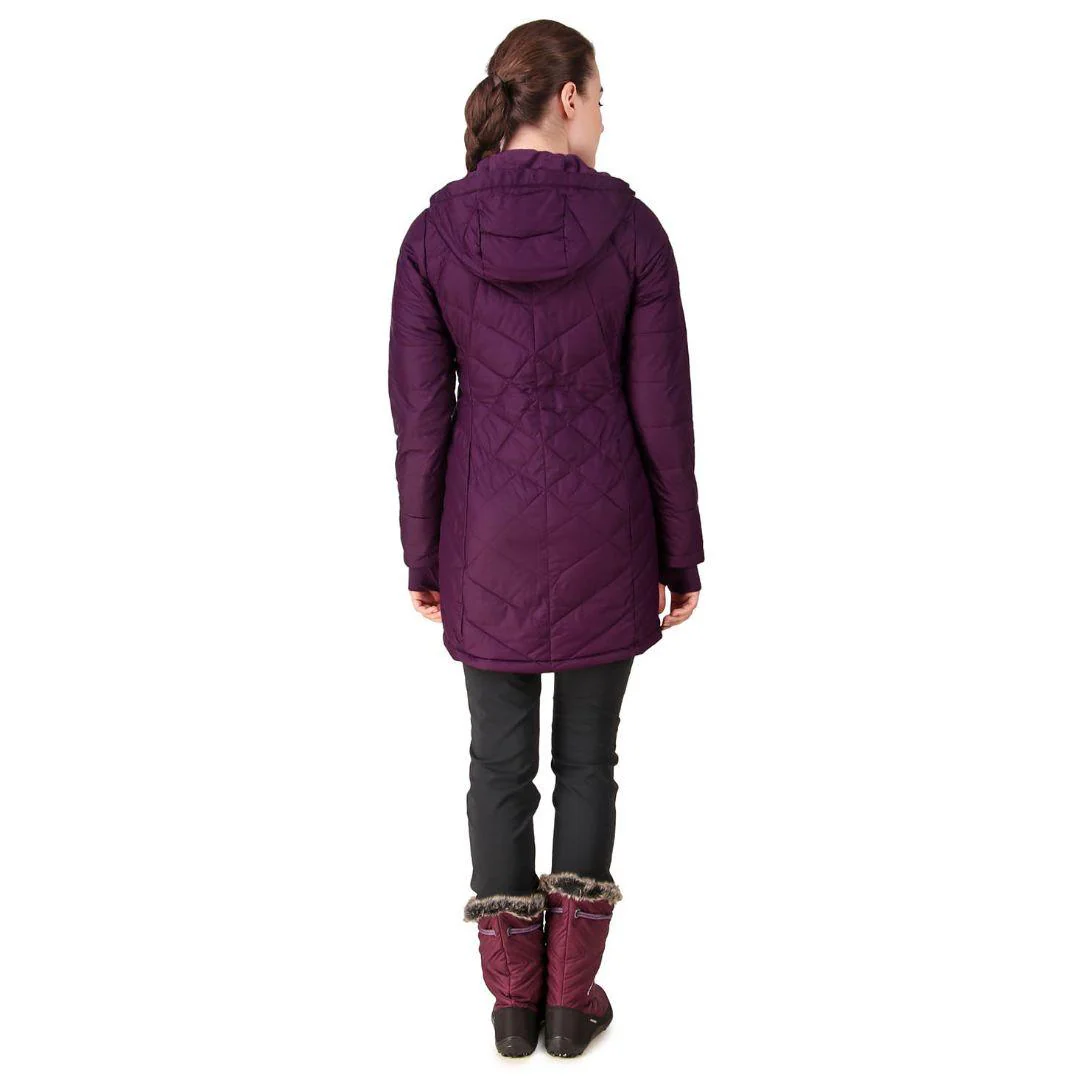 Columbia Women Maroon Heavenly Long Hooded Jacket - Image 7