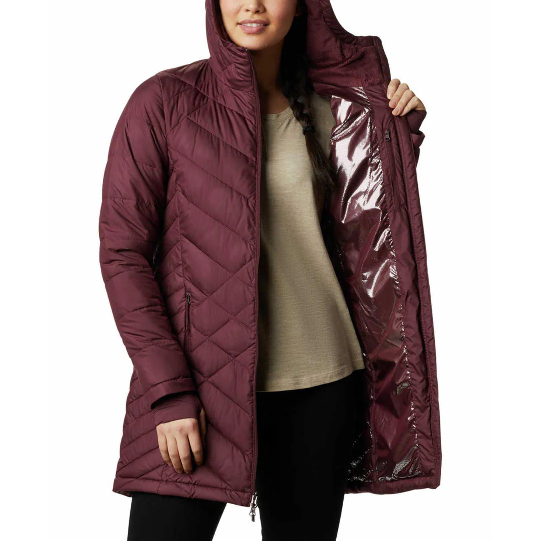 Columbia Women Maroon Heavenly Long Hooded Jacket - Image 4
