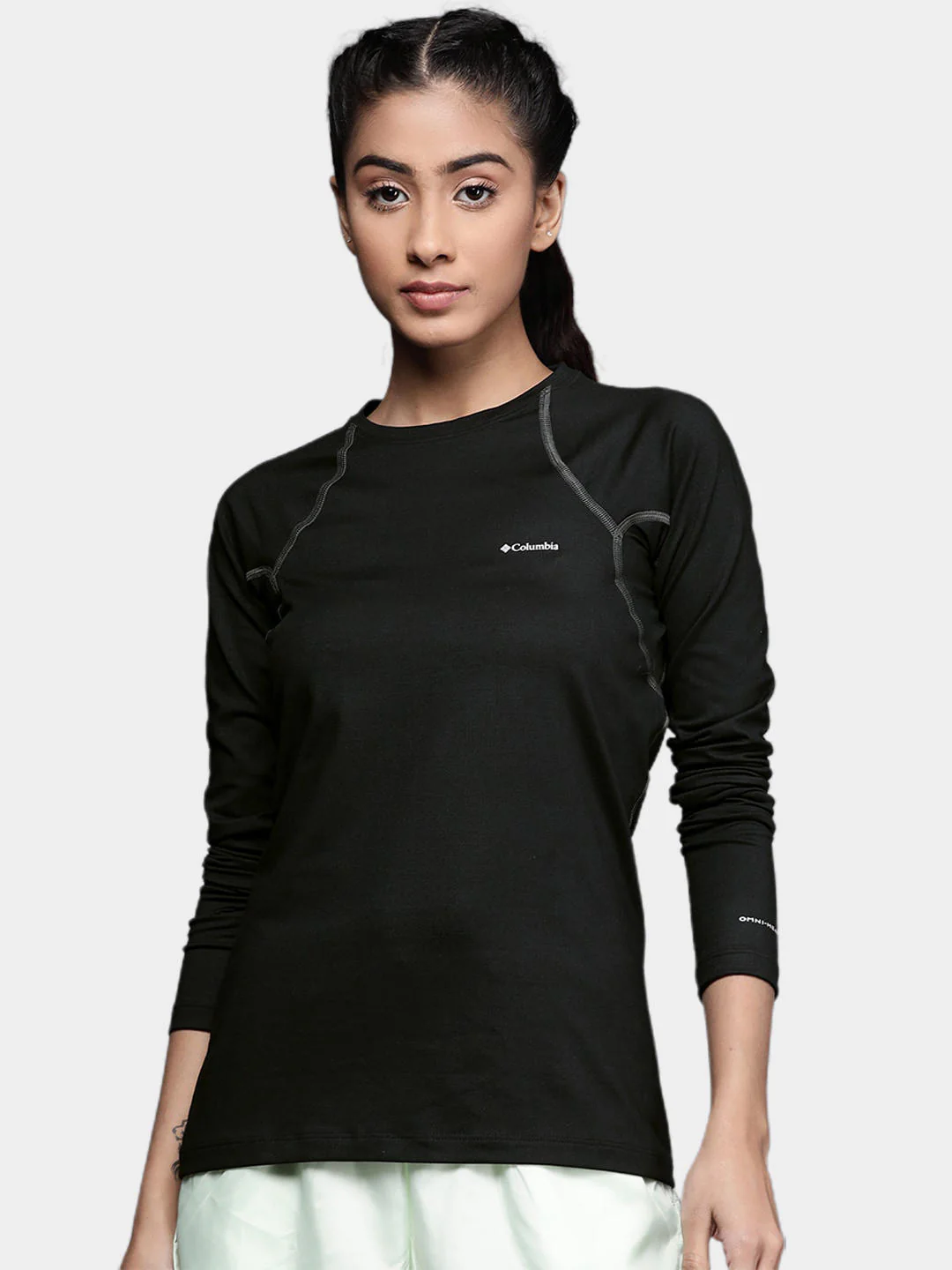 Columbia Women Black Heavyweight Stretch Long Sleeve Top (Non Returnable) - Image 7