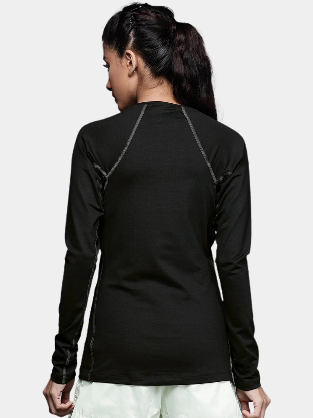 Columbia Women Black Heavyweight Stretch Long Sleeve Top (Non Returnable) - Image 8