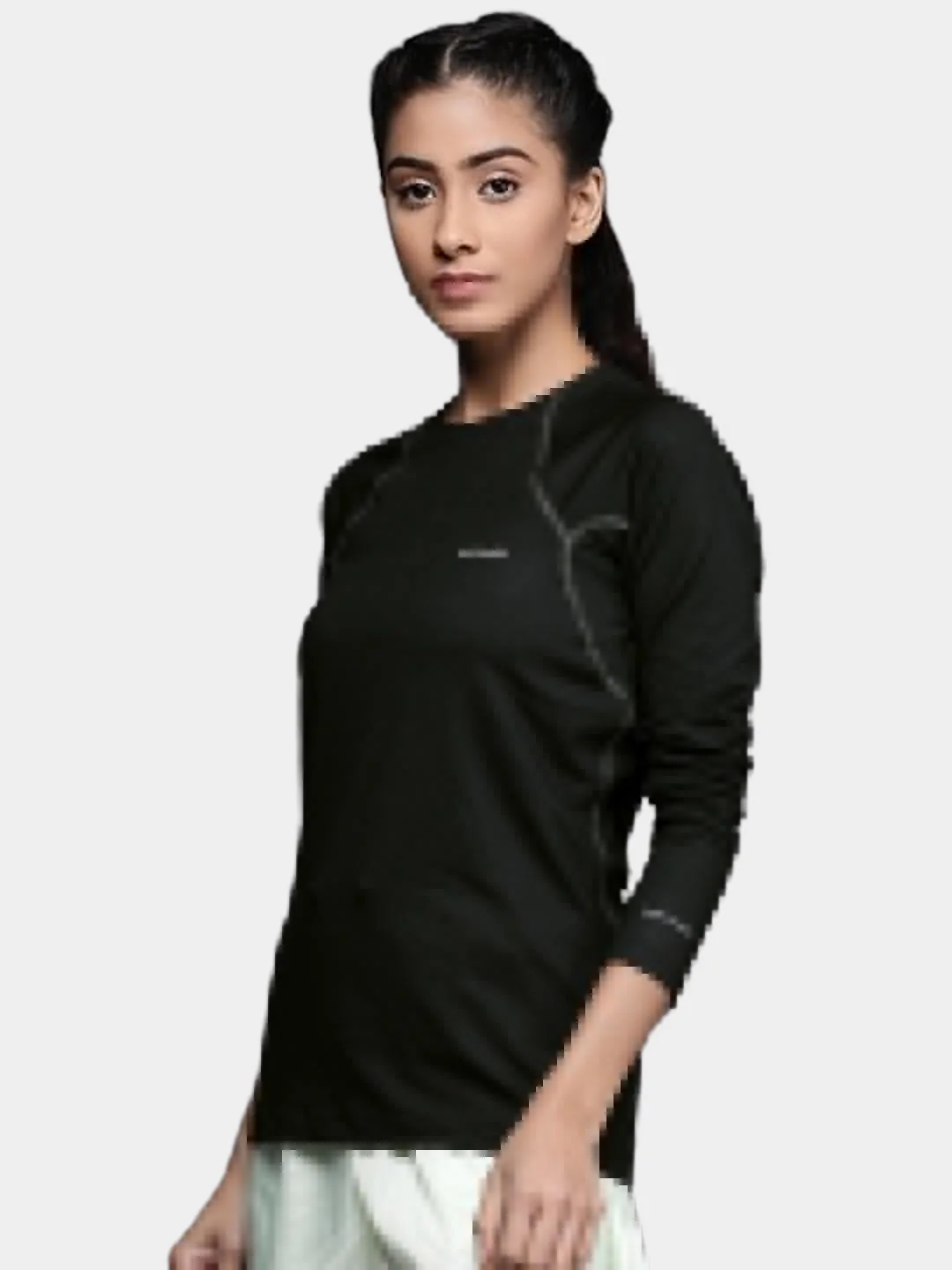 Columbia Women Black Heavyweight Stretch Long Sleeve Top (Non Returnable) - Image 9