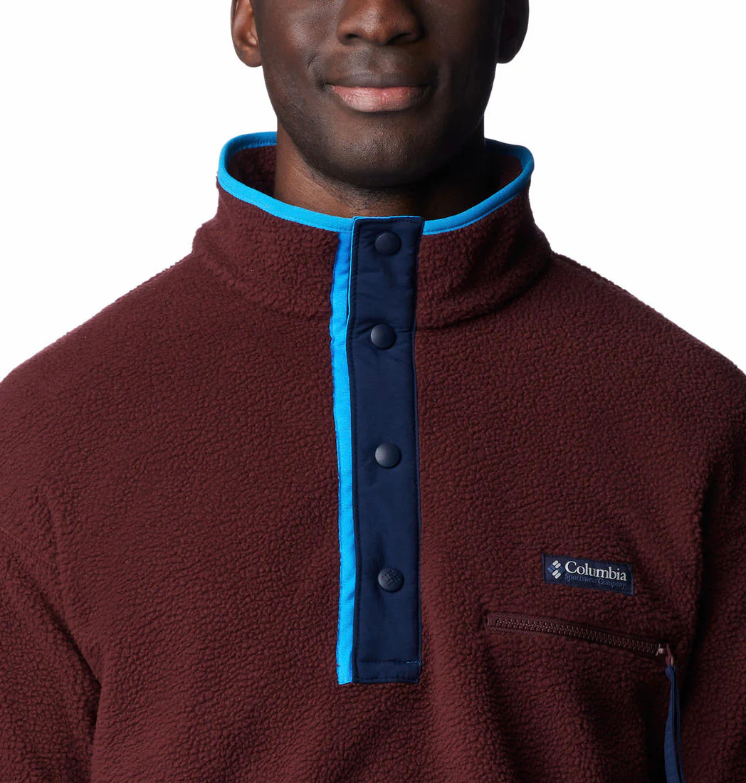 Columbia Men Maroon Helvetia Half Snap Fleece - Image 3