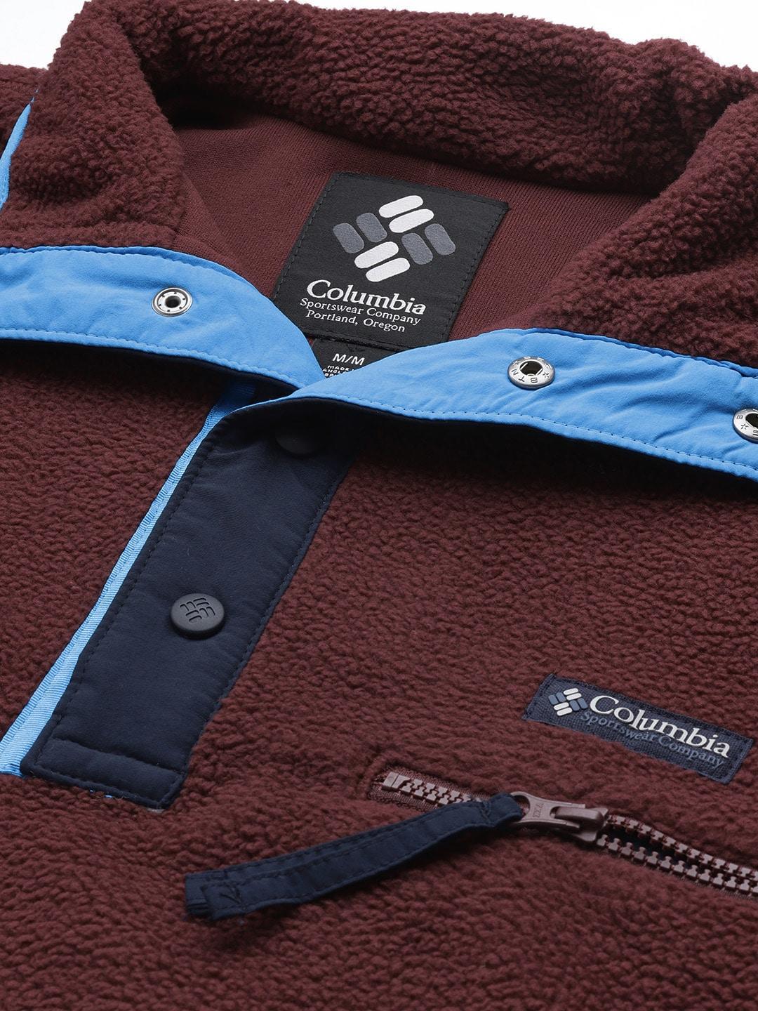 Columbia Men Maroon Helvetia Half Snap Fleece - Image 6