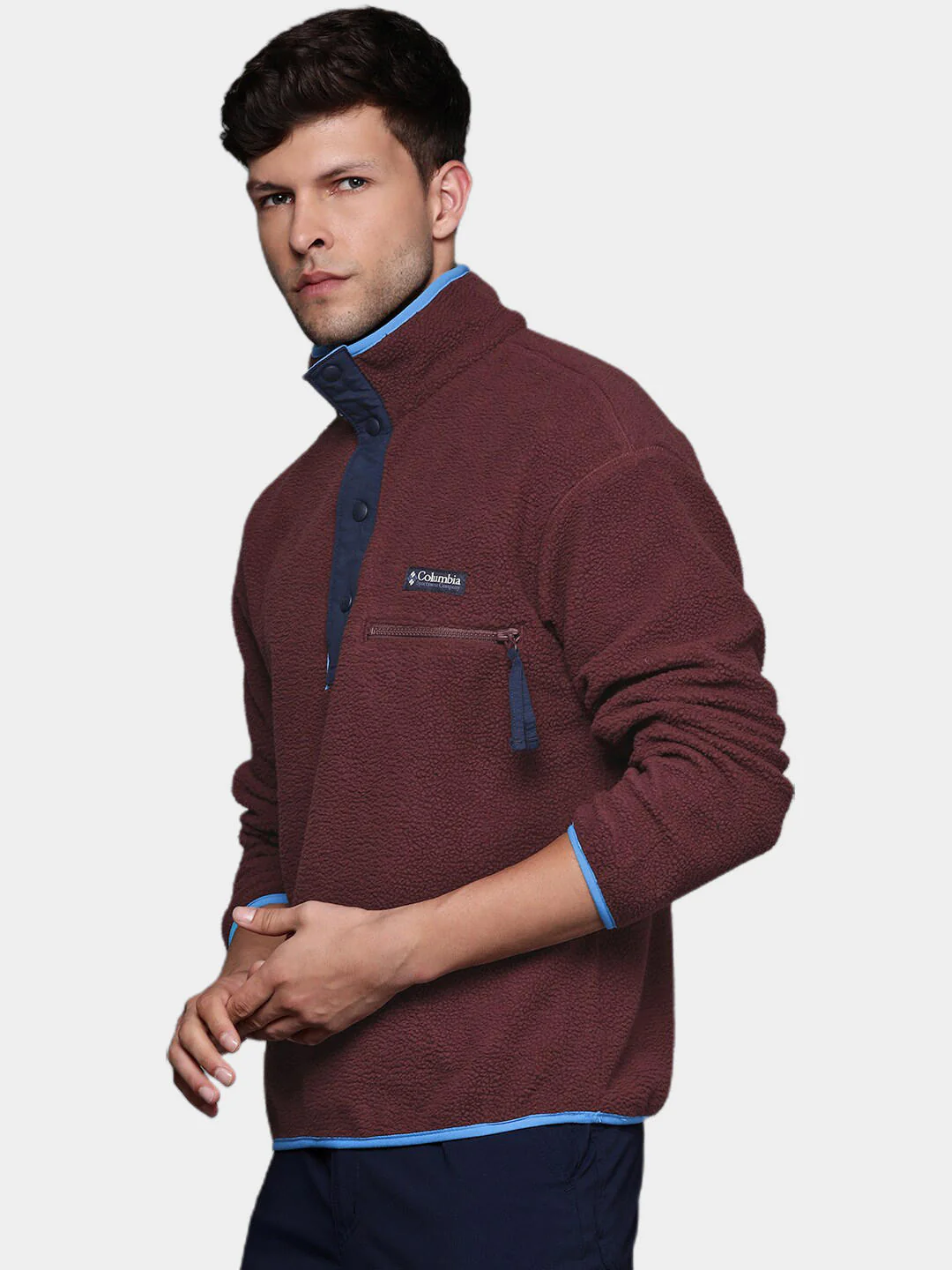 Columbia Men Maroon Helvetia Half Snap Fleece - Image 8