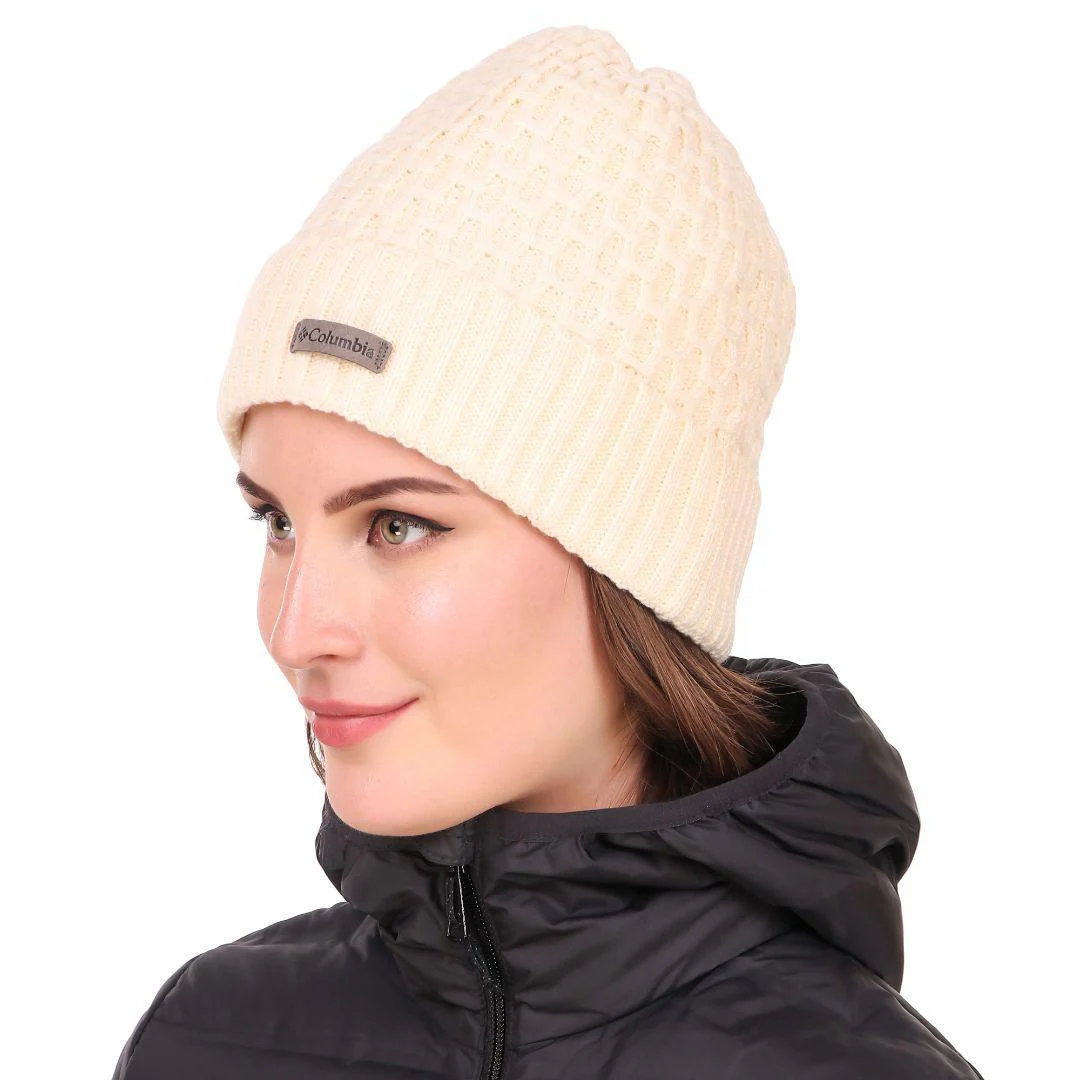 Columbia Unisex White Hideaway Haven Cabled Beanie - Image 5
