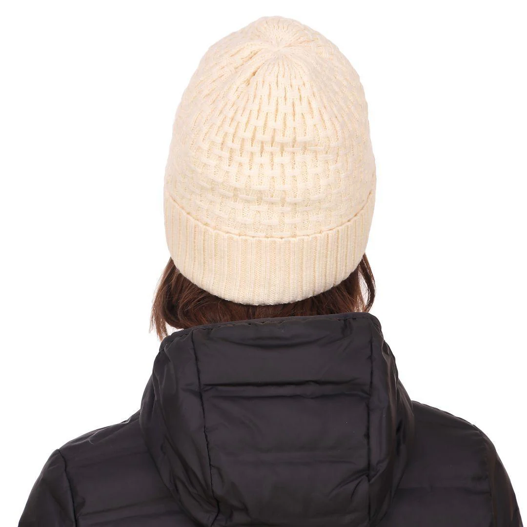 Columbia Unisex White Hideaway Haven Cabled Beanie - Image 6