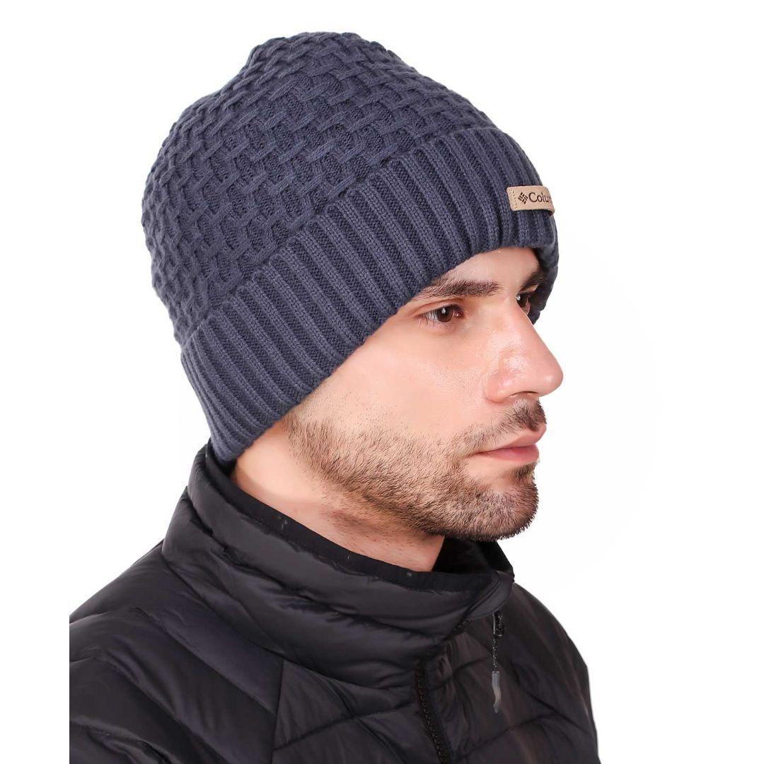 Columbia Unisex Navy Blue Hideaway Haven Cabled Beanie - Image 4