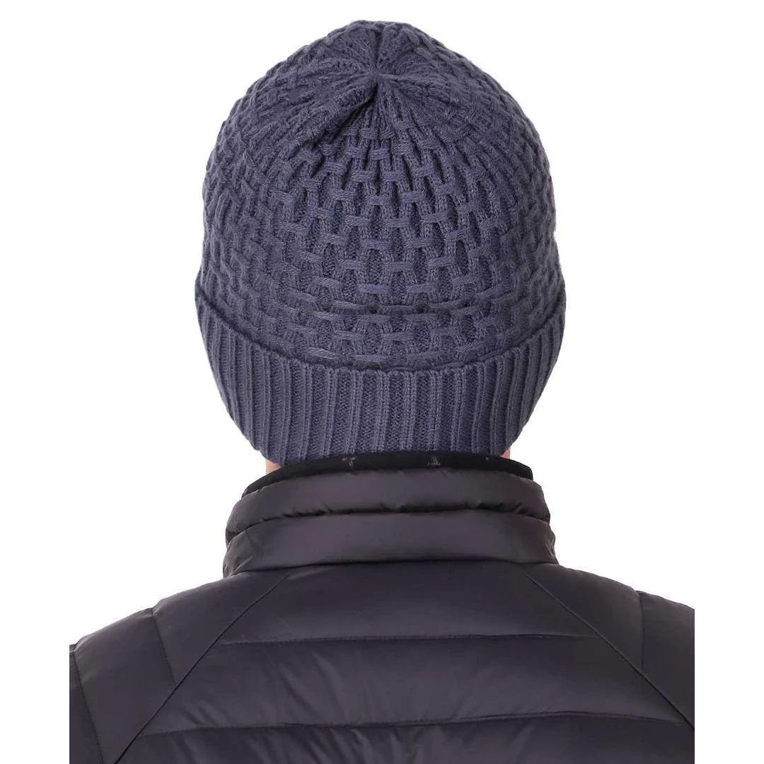 Columbia Unisex Navy Blue Hideaway Haven Cabled Beanie - Image 6