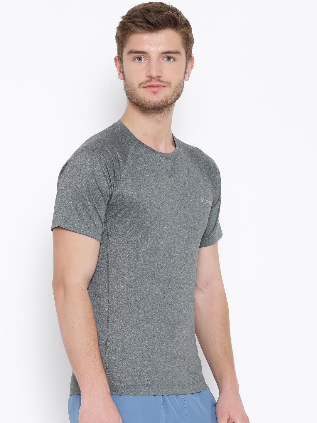 Columbia Men Grey High and Dry II Short Sleeve Shirt (Sun Protection) - Image 3