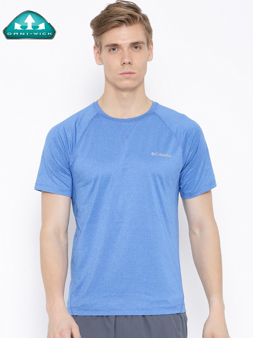 Columbia Men Blue High and Dry II Short Sleeve Shirt (Sun Protection) - Image 2