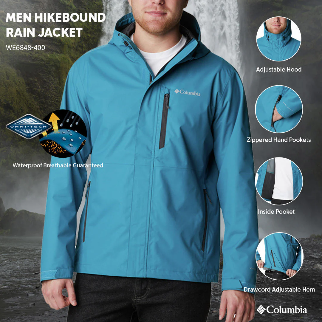 Columbia Men Blue Hikebound Jacket Waterproof - Image 2