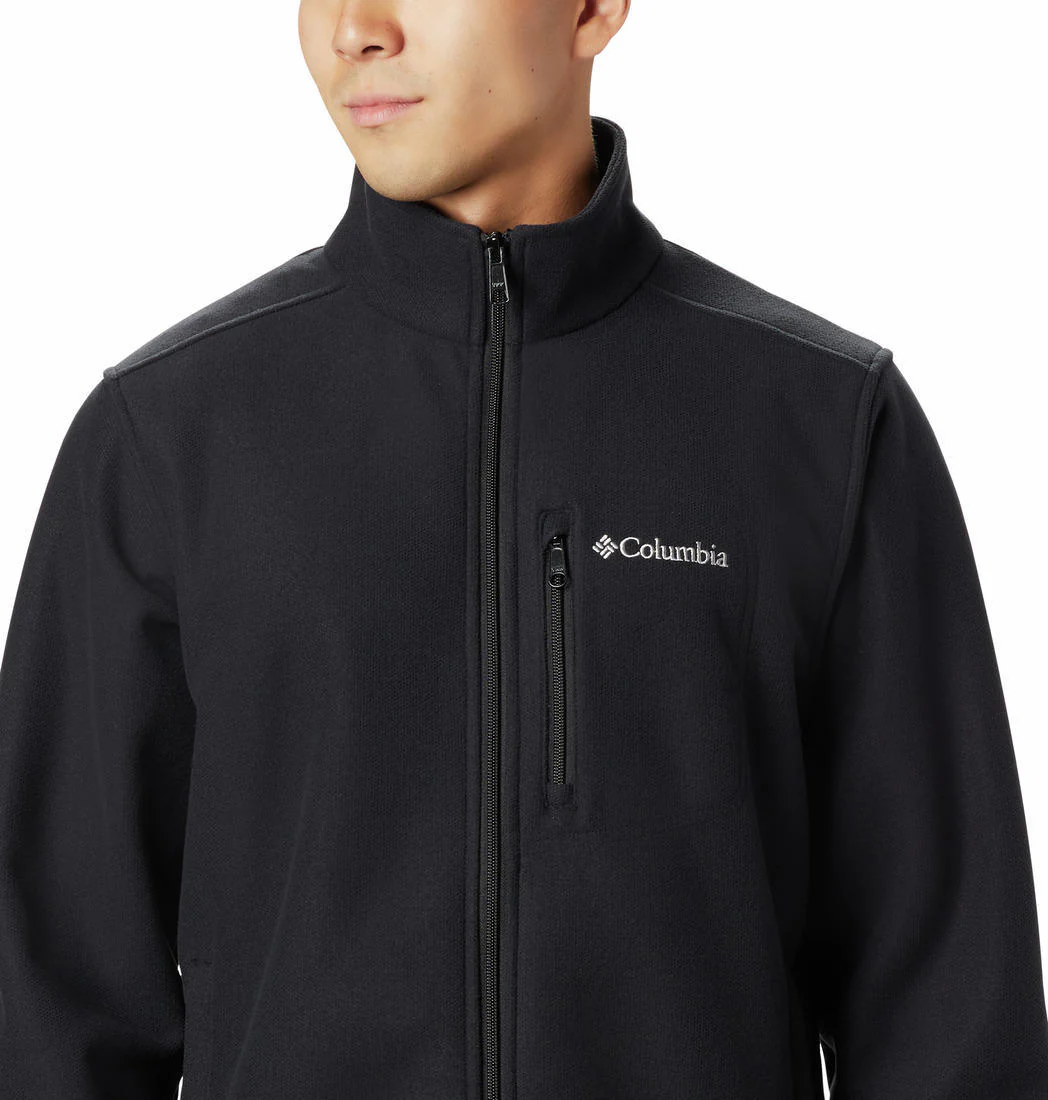Columbia Men Black Hot Dots III Full Zip Fleece - Image 6