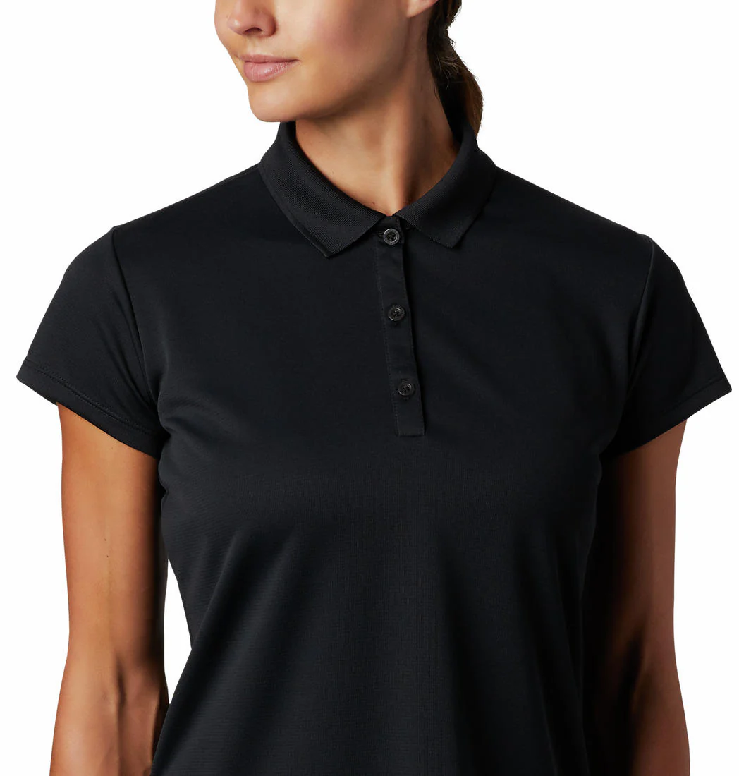 Columbia Women Black Innisfree SS Polo (Sun Protection) - Image 2
