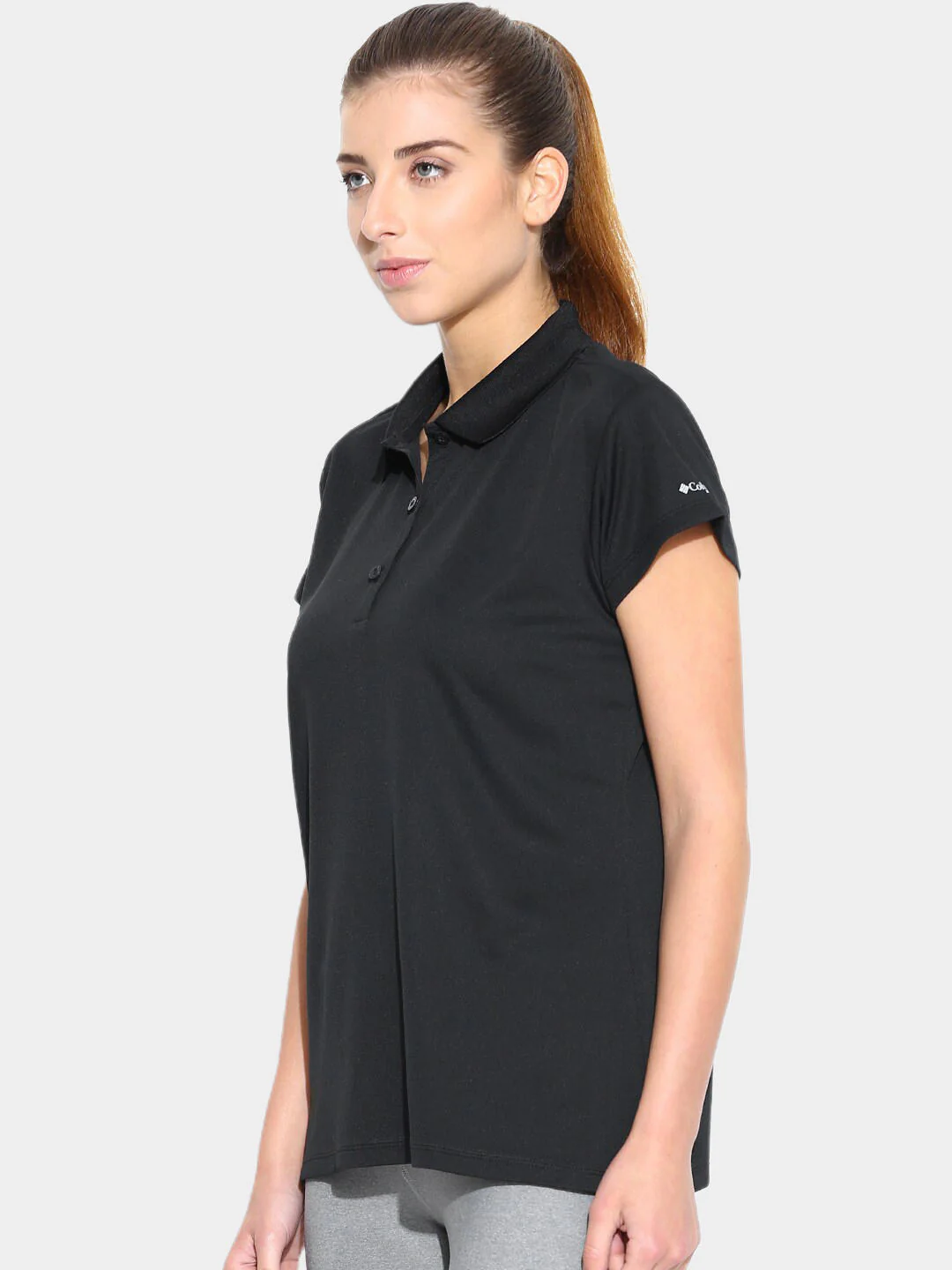 Columbia Women Black Innisfree SS Polo (Sun Protection) - Image 6