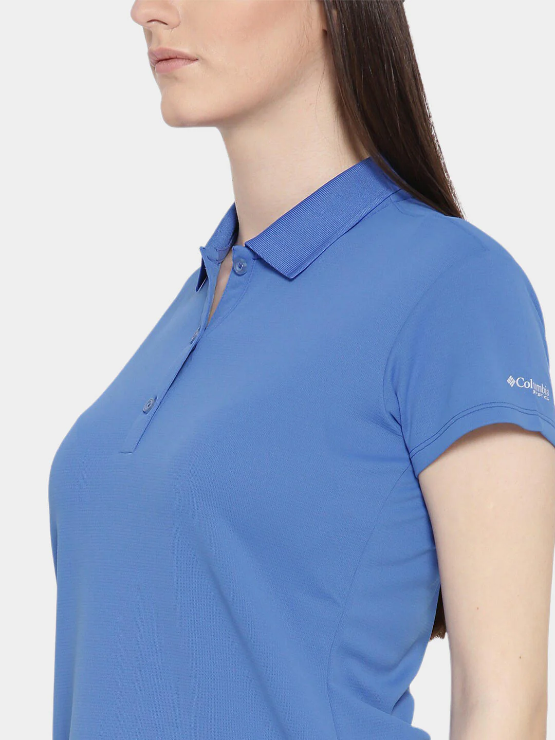Columbia Women Blue Innisfree SS Polo (Sun Protection) - Image 2