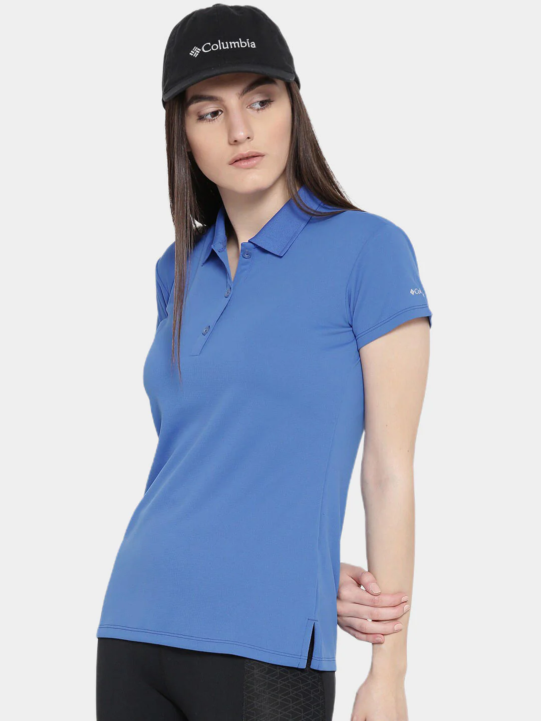 Columbia Women Blue Innisfree SS Polo (Sun Protection) - Image 3