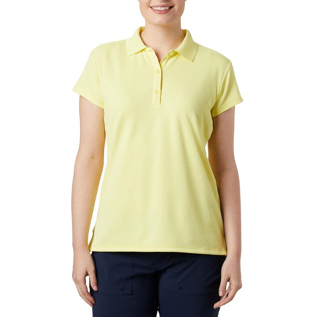 Columbia Women Yellow Innisfree SS Polo (Sun Protection)