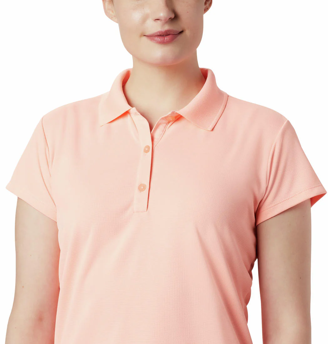 Columbia Women Peach Innisfree SS Polo (Sun Protection) - Image 2