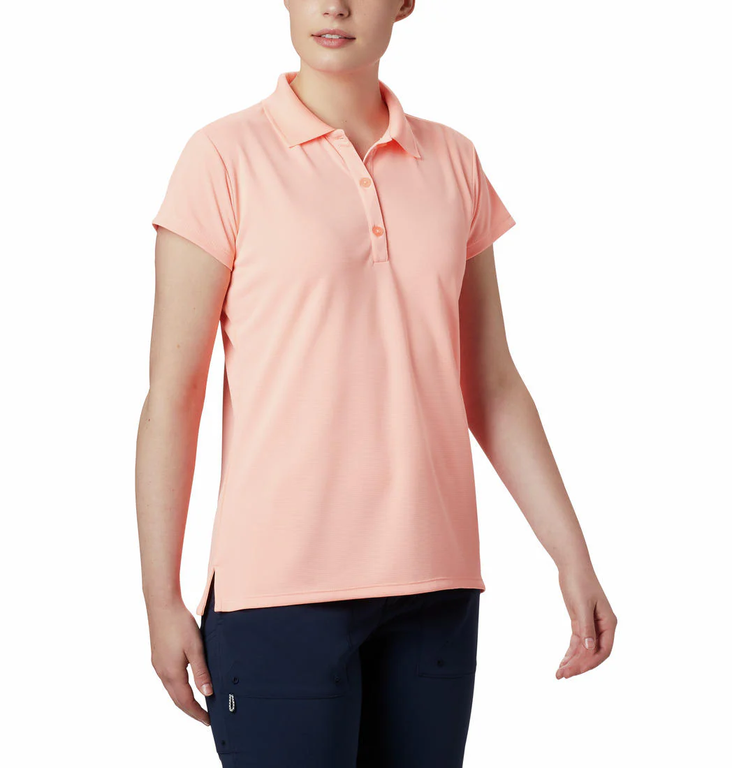 Columbia Women Peach Innisfree SS Polo (Sun Protection) - Image 3