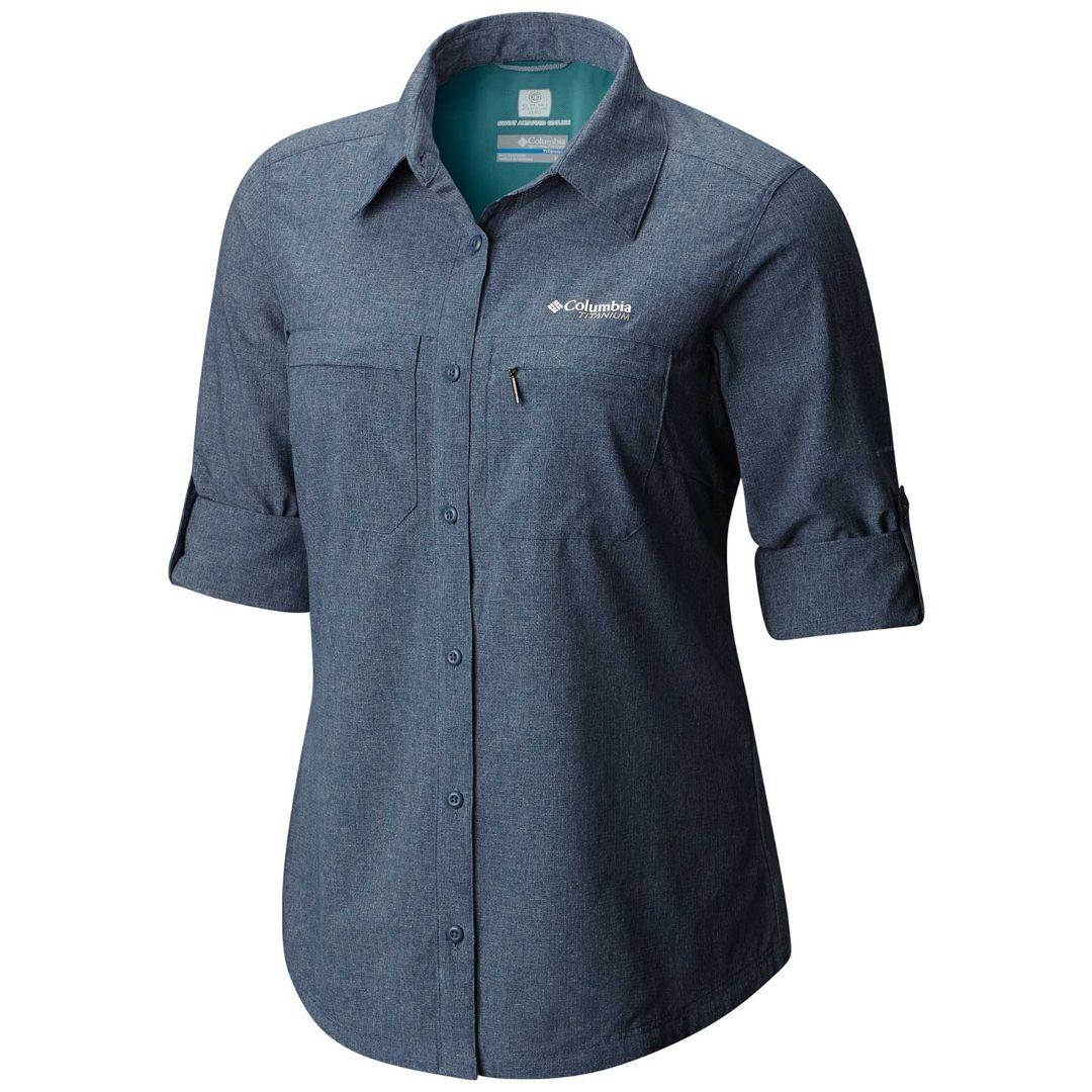 Columbia Women Blue Irico Long Sleeve Shirt - Image 2